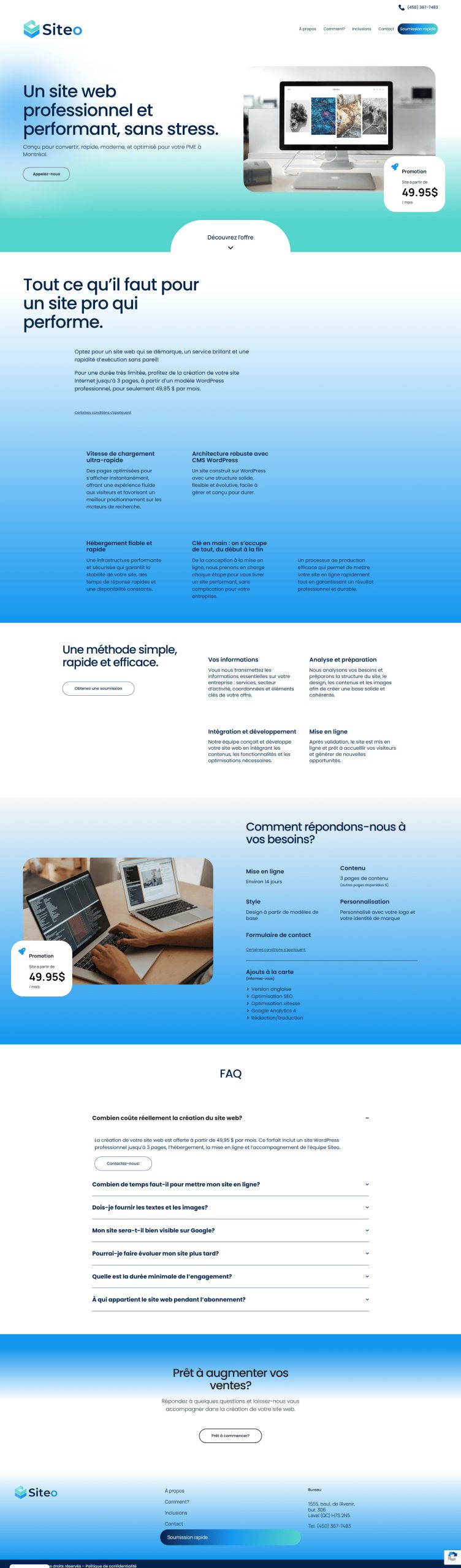 Création du site web Siteo